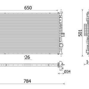 SU RADYATORU 3008 II/5008 II/C5 AIRCROSS/RIFTER/DOBLO V 1.5 HDI 18-