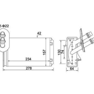 KALORIFER RADYATORU GOLF4-BORA-A3-TOLEDO-OCTAVIA 97-04