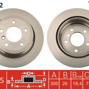 FREN DISKI ARKA TAKIM E81-E82-E87-E90 05-11